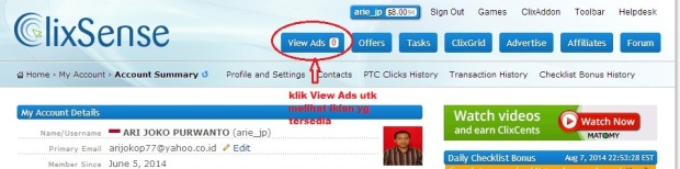 klik view ads
